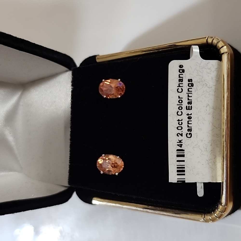 Oval Color Change Garnet Earrings